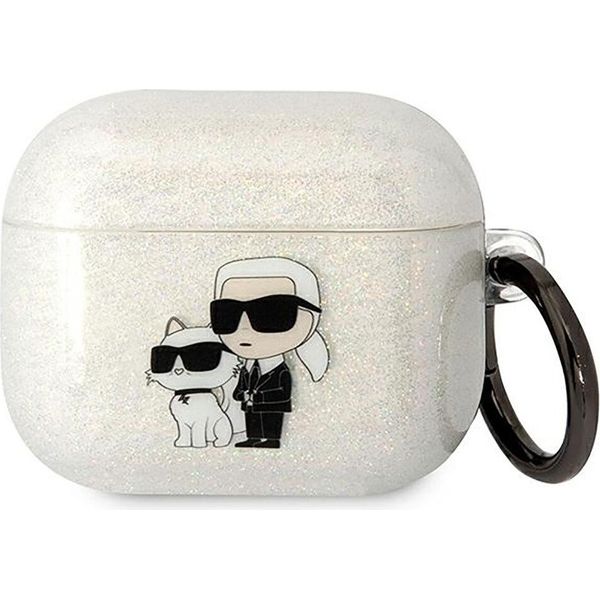 Karl Lagerfeld Kla3Hnkctgt Airpods 3Cover Trasparente Glitter Karl&Choupette-image