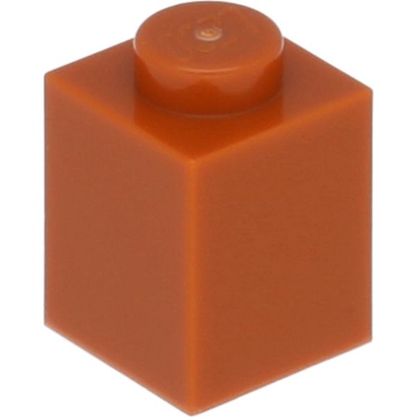Lego® 100 Pezzi 3005 Mattoncini 1X1 Parte Basic 100 Arancione Scuro-image