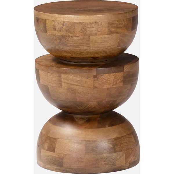 Tavolino In Legno Di Mango, Noce-image