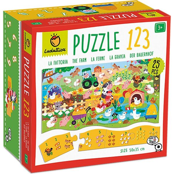 Ludattica Fattoria Didattica Puzzle - Gioco In Cartone Da 25 Pezzi-image