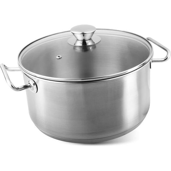 Casseruola Magichome Chloe, Pentola, 26 Cm, 6,6 Lit., Con Coperchio In Vetro, Acciaio Inox-image