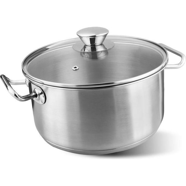 Casseruola Magichome Chloe, Pentola, 22 Cm, 4 Lit., Con Coperchio In Vetro, Acciaio Inox-image