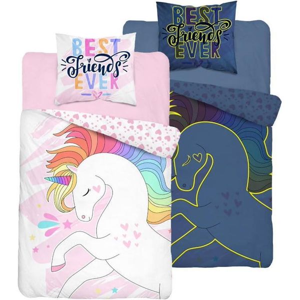 Set Di Biancheria Da Letto Fosforescente 140X200 Unicorno-image