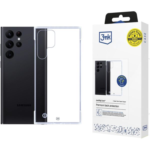 Samsung Galaxy S22 Ultra 5G - Custodia Trasparente 3Mk Just20G-image