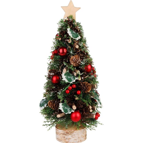 Albero Magichome Natale, Su Base, Con Stella, 18X40 Cm-image