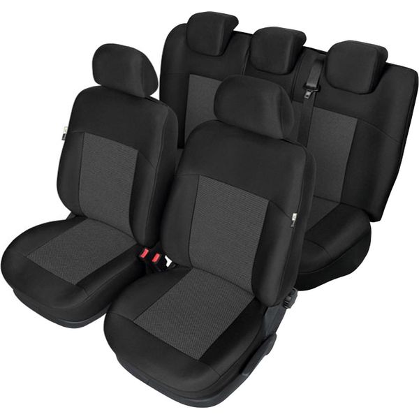 Coprisedili Auto Set Coprisedili Auto Nero Per Hyundai I20 2 Ii (15-)-image