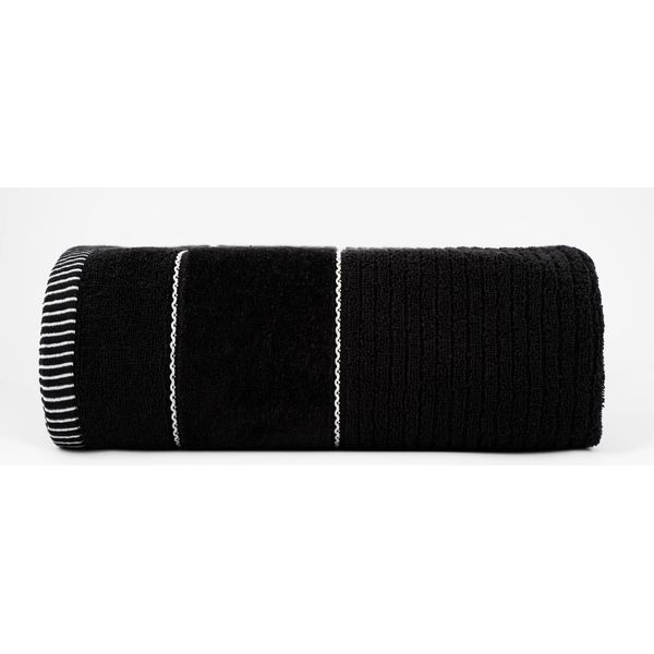 Asciugamano 50X90 Teo Nero 470G 100% Cotone Con Velour-image