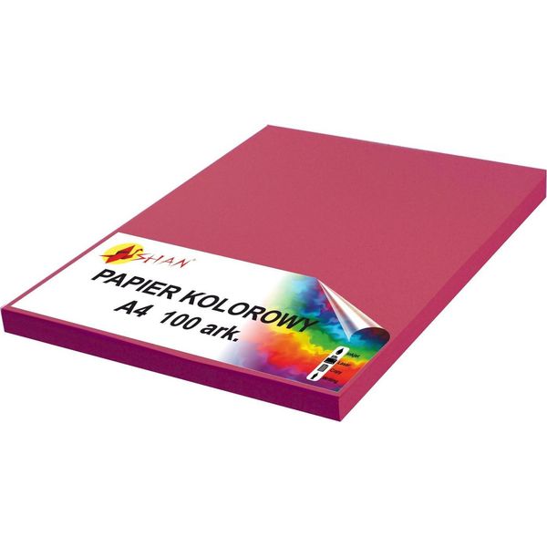 Carta Colorata A4 90G Rosso Grassetto 100 Fogli-image
