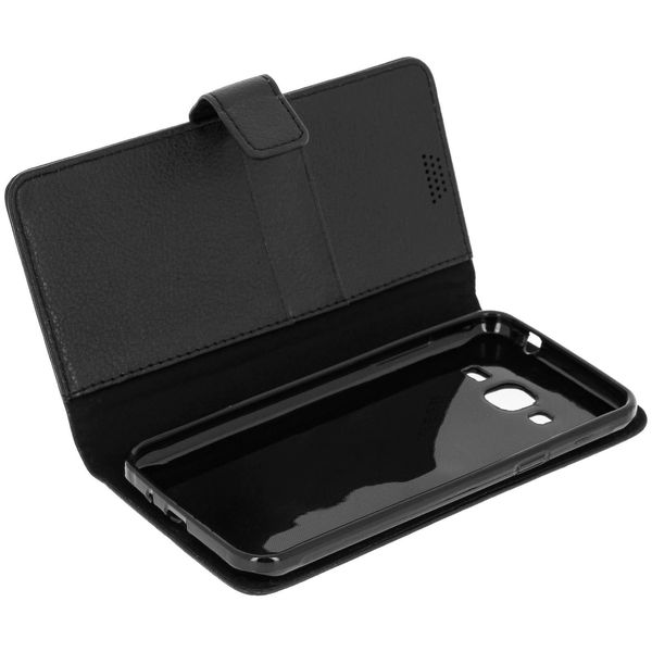 Avizar, Custodia Protettiva Flip Con Funzione Di Supporto Per Samsung Galaxy J3, Nero-image