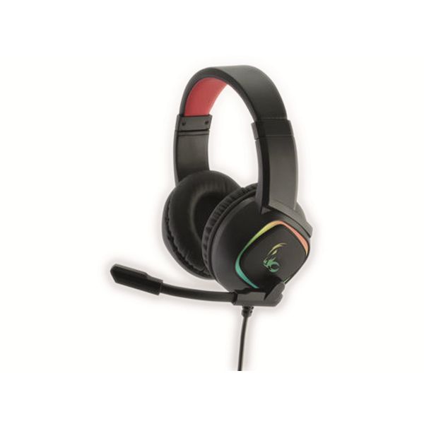 Mediarange MRGS301 Cuffie/Cuffie Cablate Head-Band Gaming Nero, Rosso-image