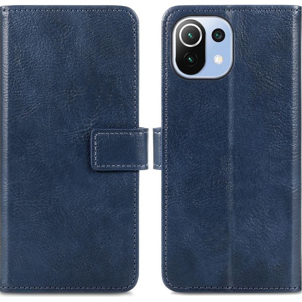 Imoshion Custodia Per Xiaomi 11 Lite 5G Ne/Xiaomi Mi 11 Lite (5G)/Xiaomi Mi 11 Lite (4G) - Flip Flap Case Bookcase Flip - Blu Scuro-image
