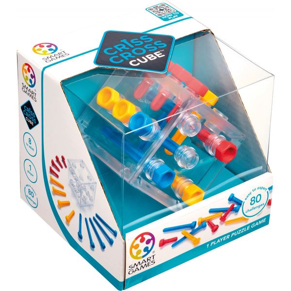 Smart Games Criss Cross Cube, Logikspiel, Knobelspiel, Denkspiel, Ab 8 Jahren, Sg 415-image