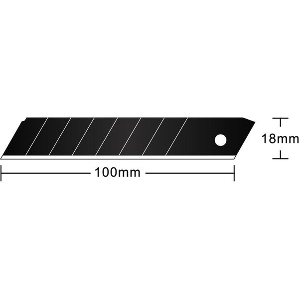 Hansa 41-1311.702 10 Hansa Ersatzklingen Cuttermesser-Klingen Schwarz 18 Mm-image