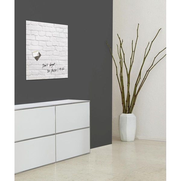 Lavagna Magnetica In Vetro Sigel Design "Artverum"", (L)480 X (H)480 Mm"-image