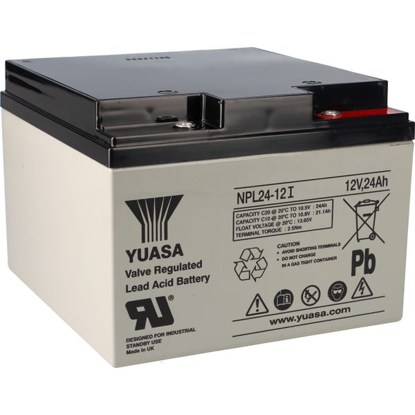 Batteria Al Piombo Yuasa NPL24-12I Pb 12V / 24Ah 10-12 Anni, M5 Interno-image