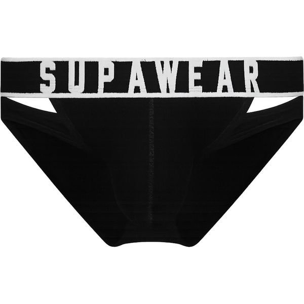 Supawear - Intimo Da Uomo Slips - Ribbed Slashed Brief Black - 1X Taglia Xl-image