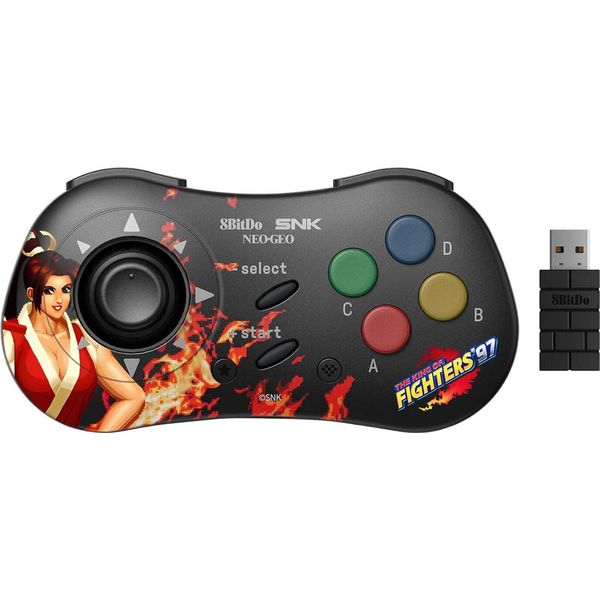 8Bitdo Mai Shiranui Controller Wireless In Stile Snk Neo Geo Cd - Compatibile Con Pc Windows, Android E Neo Geo Mini-image