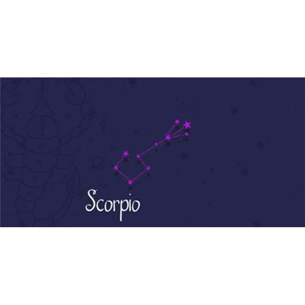 Inf Tappetino Mouse Zodiacale Scorpione 80X30Cm In Gomma Naturale Antiscivolo-image