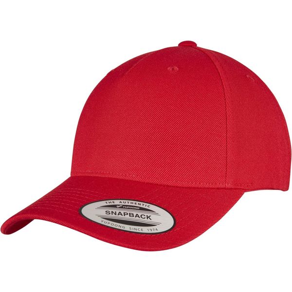 Flexfit 5789M | Yp Classics 5-Panel Premium Curved Visor Snapback Cap - Colore: Rosso - Taglia: Taglia Unica-image