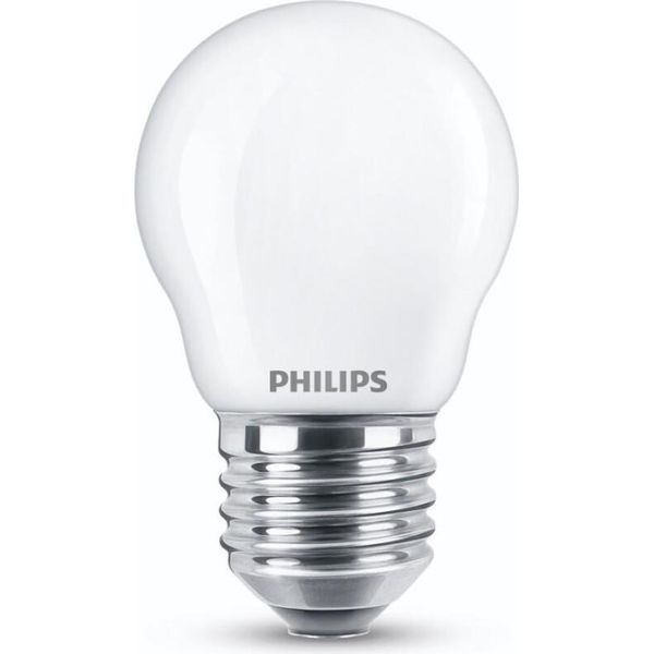 Philips Lampadina Led E27 60W Equivalente Candela Smerigliata Bianco Caldo 2700K-image