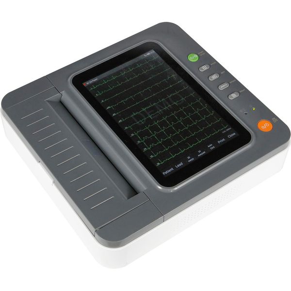 E12 Macchina Ecg Digitale A 12 Derivazioni Macchine Ecg A 12 Derivazioni Touch Screen 10,1" Elettrocardiografo Pc Software Interpretazione"-image
