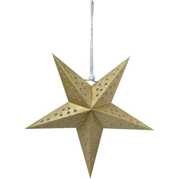 Clayre & Eef Stella Appesa 30X10X30 Cm Carta Color Oro-image