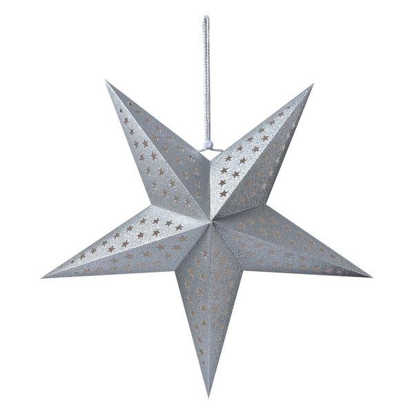 Clayre & Eef Stella Appesa 60X22X60 Cm Carta Color Argento-image