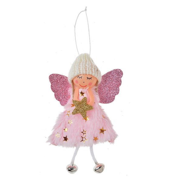 Ciondolo Angelo Di Natale Clayre & Eef 15 Cm Rosa Sintetico-image