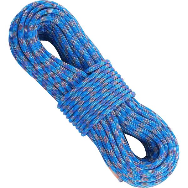 Succebuy Corda Da Arrampicata Dinamica Da 10,2 Mm, 70 M (230 Ft), Resistenza 25 Kn, Fibra Elastica Con Moschettone In Acciaio Per Calate In Corda Doppia, Soccorso E Fuga - Blu-image