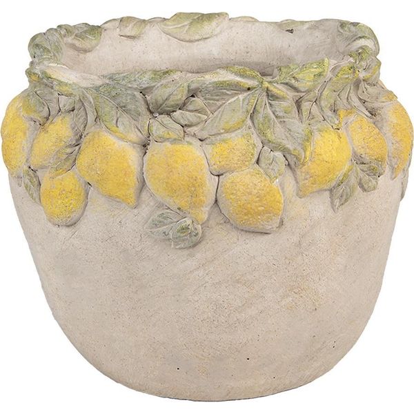 Vaso Da Fiori Clayre & Eef Ø 22X19 Cm Beige Pietra Limoni-image