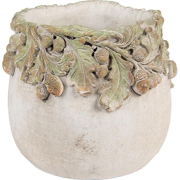 Vaso Da Fiori Clayre & Eef Ø 15X13 Cm Pietra Beige-image