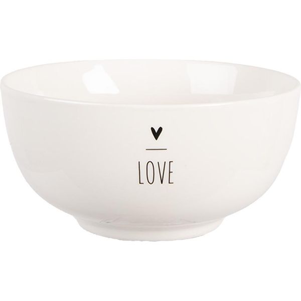 Zuppiera Clayre & Eef 500 Ml Cuore In Porcellana Bianca-image
