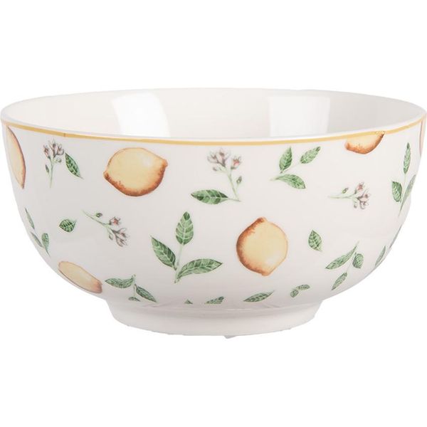 Ciotola Per Zuppa Clayre & Eef 500 Ml Porcellana Bianca Limoni-image