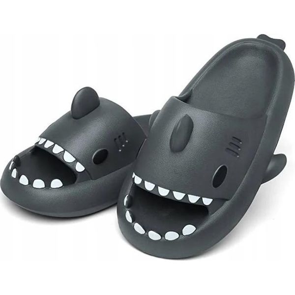 Pantofole Da Bagno Da Donna Uomo Schiuma Scarpe Da Bagno Pantofole Squalo Grigio Taglia 42/43-image