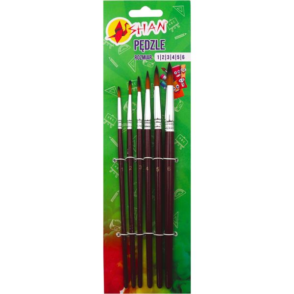Set Di 6 Pezzi Di Spazzole Per La Scuola Shan-image