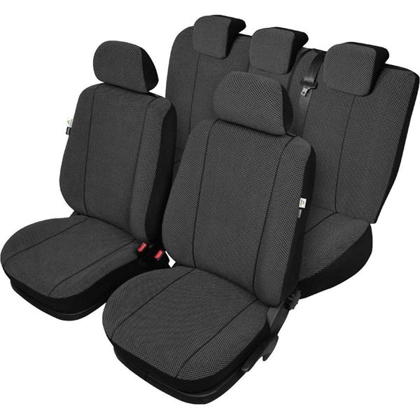 Coprisedili Auto Set Coprisedili Auto Nero Per Hyundai I10 2 Ii (13-)-image