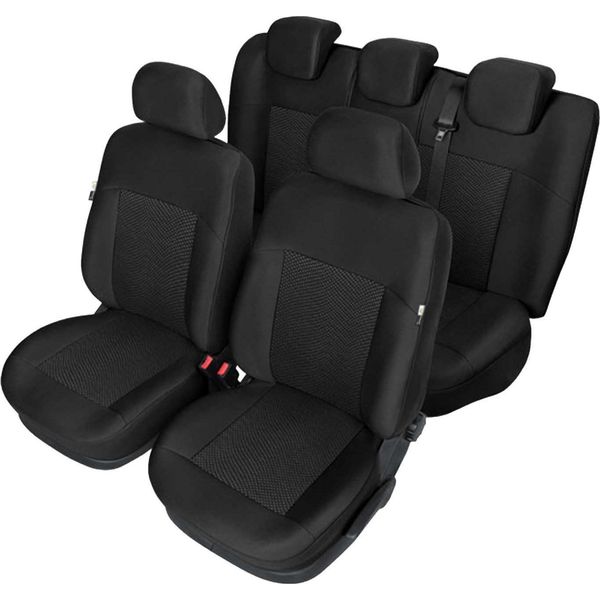 Coprisedili Auto Set Coprisedili Auto Nero Per Hyundai I20 2 Ii (15-)-image