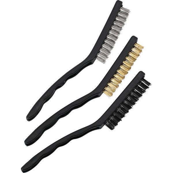 Set: Spazzole Da Officina, 225 Mm, 3 Pezzi, Acciaio, Ottone, Plastica-image