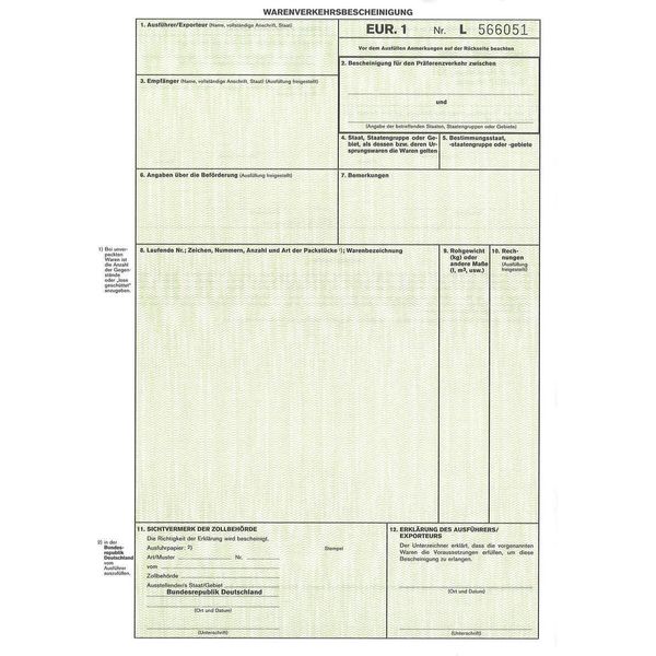 50X Rnk Verlag 2271 Di Circolazione EUR.1 Sd 1 X 2 Fogli Din A4-image