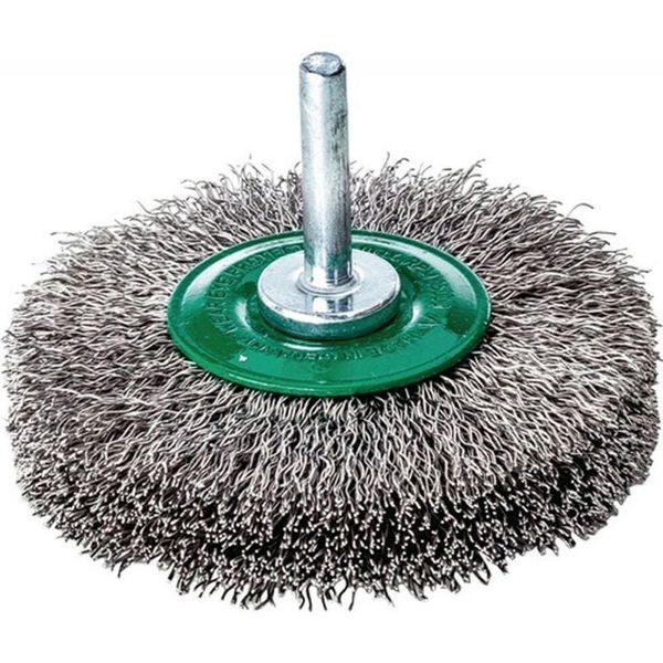 Spazzola Tonda D.80Mm Albero 6Mm Spessore Filo 0,3Mm Va 19Mm 15000Min-¹-image