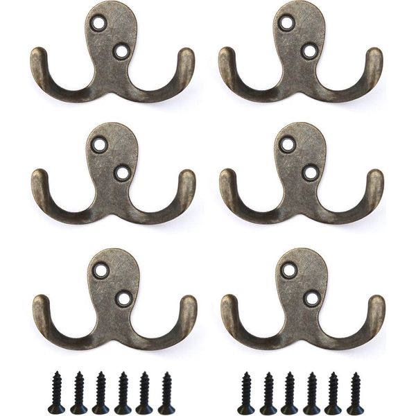 Dandibo 6X Ganci Da Parete Appendiabiti 4,2 Cm Metallo Ottone Ganci Appendiabiti-image