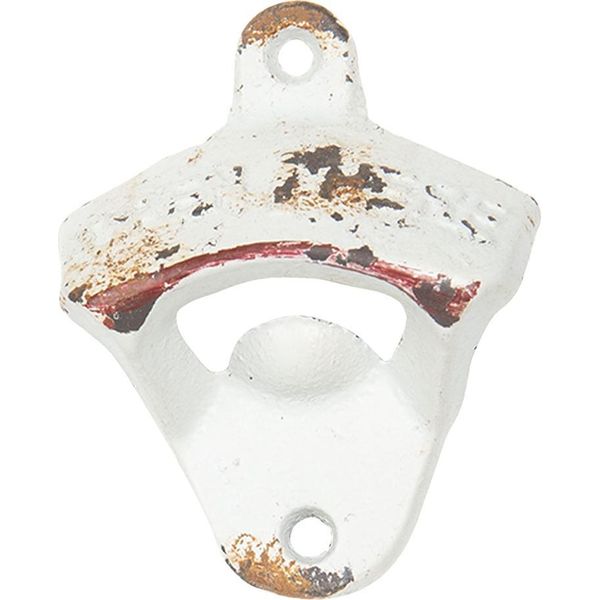 Apribottiglie Clayre & Eef 6X3X8 Cm Ferro Bianco-image