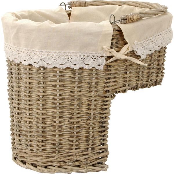 Cesto Portaoggetti Clayre & Eef 40X26X34 Cm Beige Rattan-image