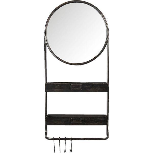 Specchio Clayre & Eef 38X89 Cm Ferro Nero-image