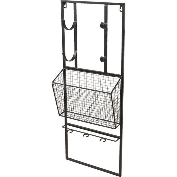 Portabottiglie Clayre & Eef 32X12X82 Cm In Metallo Nero-image