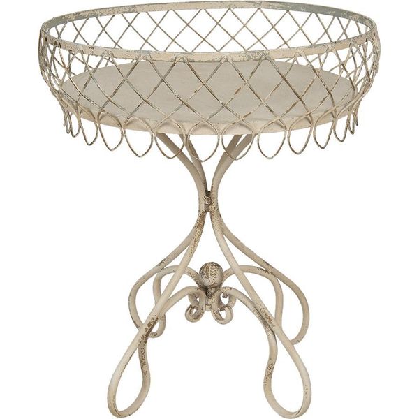 Tavolino Clayre & Eef Ø 55X65 Cm Ferro Beige-image