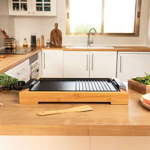 Piastre Elettriche Cecotec Tasty&Grill 2000 Bamboo Black-image
