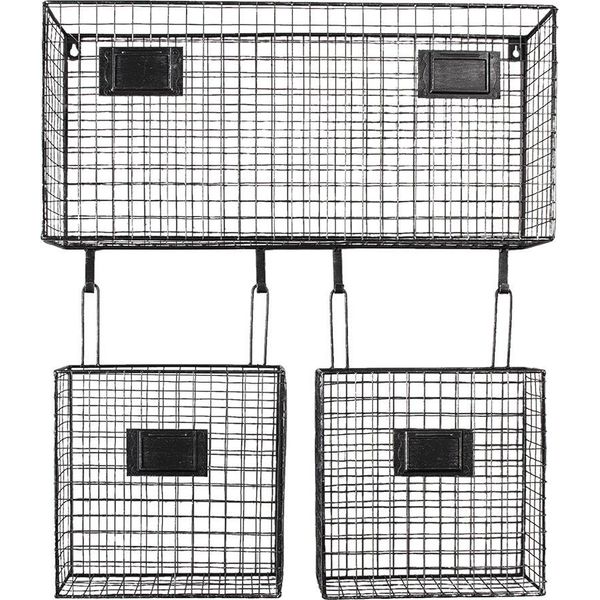 Clayre & Eef Mensola A Muro 56X12X65 Cm In Metallo Nero-image
