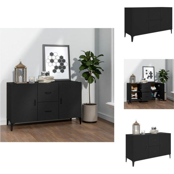 Vidaxl Credenza Nera 100X36X60 Cm In Materiale Ligneo - Credenze-image