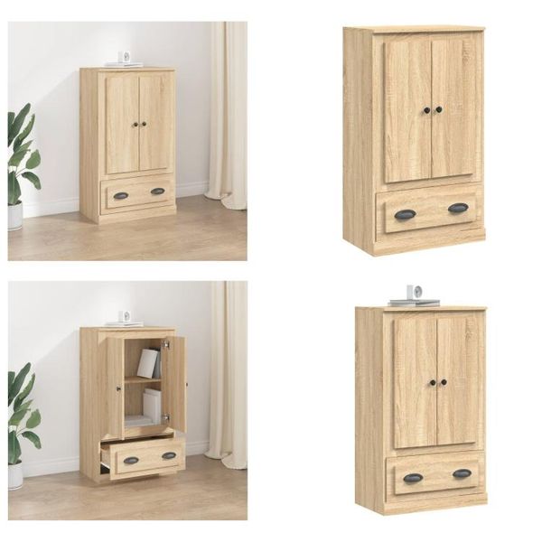 Vidaxl Credenza Sonoma Rovere 60X35,5X103,5 Cm Materiale A Base Di Legno - Credenza - Credenze - Credenza - Armadio-image